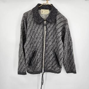 Nor Easterly Tradition Harley Scotland Pure New Wool Zip Up Sweater Size S